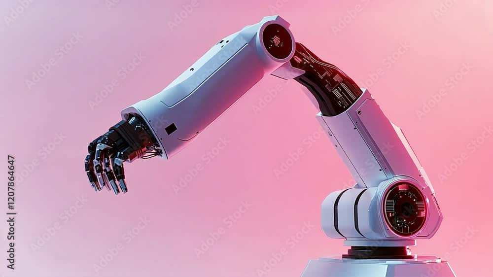 Aufkleber futuristic robotic arm marvel of mechanical engineering and design showcasing advanced technology an