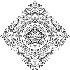 Beautiful flower art and mandala vector design