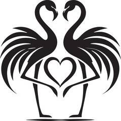 Elegant Flamingo Silhouettes