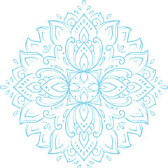 Beautiful flower art and mandala vector design