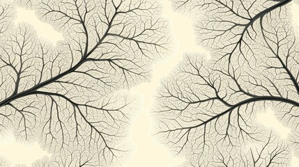 Fototapeta premium Abstract leaf veins pattern, beige background, nature design, textile print
