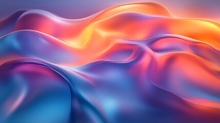 Fototapeta premium Abstract vibrant fluid waves.