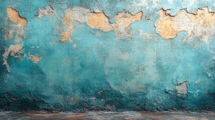 Teal textured wall, urban decay, background, grunge texture, design