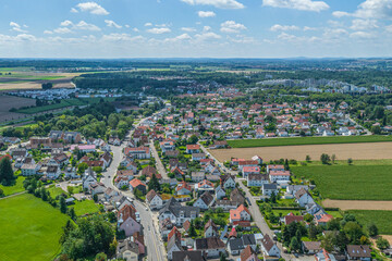 Der Ulmer Stadtteil Wiblingen an der Oberschwäbischen Barockstraße von oben