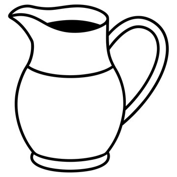 recommend clip art: Minimalist Water Pitcher Line Art