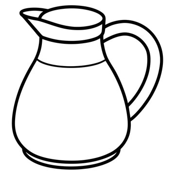 recommend clip art: Minimalist Water Pitcher Line Art
