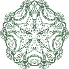 Beautiful flower art and mandala vector design