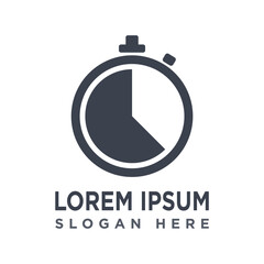 stopwatch logo design vector template