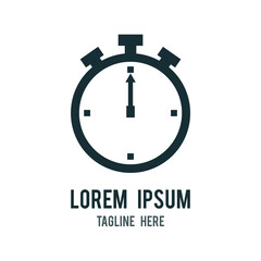 stopwatch logo design vector template