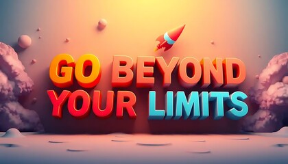 Go Beyond Your Limits Inspirational Rocket Scene