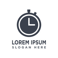 stopwatch logo design vector template
