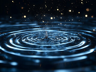 Water Drop Impact Abstract Background