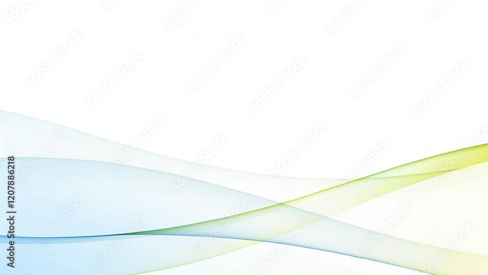 Fototapete minimalistic soft light abstract swoosh wave border layout, elegant motion background design flowing