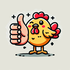 Fototapeta premium funny chicken cartoon