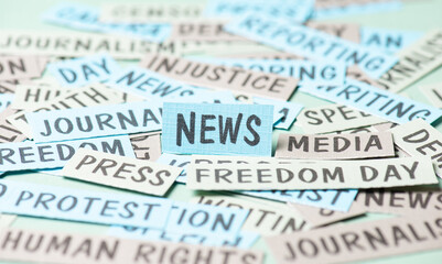 World press freedom day, censorship, free speech and journalism, censored media, discrimination of...