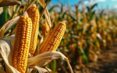 Close-up of Corn in a Field