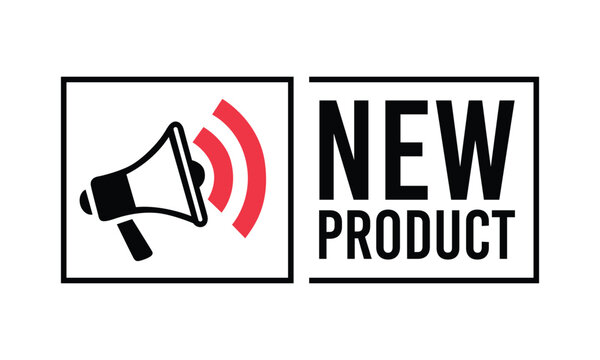 New product with megaphone announcement vector