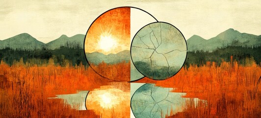 Obraz premium The Two Faced Mirror, Bipolar Disorder