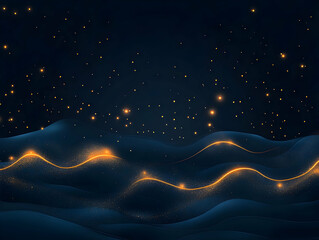 Abstract Gold Wave Background Illustration