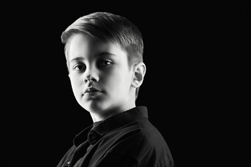 serious child boy