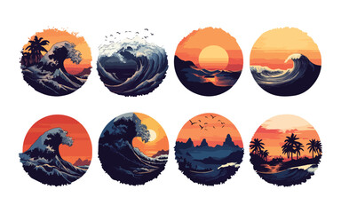 Naklejka premium collection of easter bundle vector design