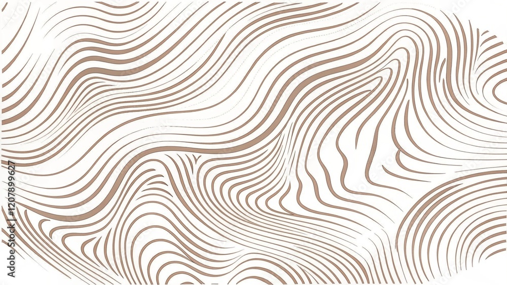 Aufkleber Trendy design elements. Contemporary abstract striped geometric background pattern. Hand-drawn wavy lines around shapes. Minimalistic creative composition with modern artistic expression
