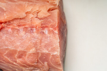 Background with carp skin texture. Macrotexture of fish fillet. Close-up. Place for text. Copyspace