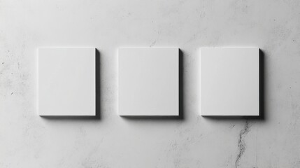 Blank White Square Tiles on a Textured Surface for Design Use