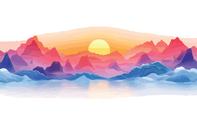 landscape with mountains