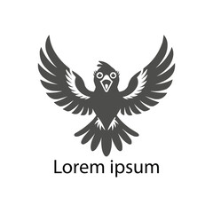 Elegant Black Bird Logo for Branding and Identity