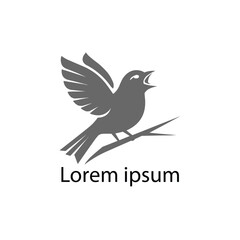 Elegant Black Bird Logo for Branding and Identity