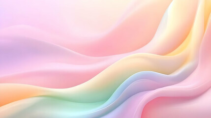 Fototapeta premium Pastel Wave Abstract 3D Background