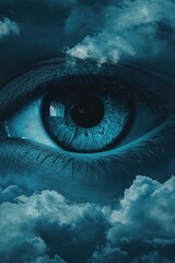 Mystical Eye Amid Clouds