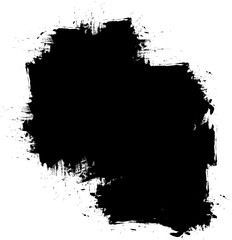 black brushed painting banner label artistic grunge graphic element