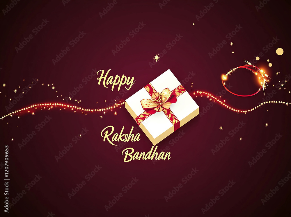 Fototapete vector illustration of happy template background with text happy raksha bandhan