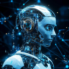 Pensive Robot Contemplates Future of Artificial Intelligence and InnovationPensive Robot Contemplates Future of Artificial Intelligence and Innovation