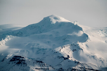 snow covered mountains pretty winter sport iceland