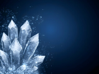 Obraz premium Glowing Crystal Cluster Abstract Background
