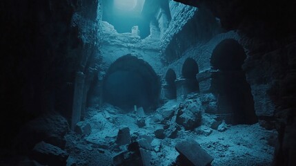Submerged City: An Underwater Exploration of Ancient Ruins
