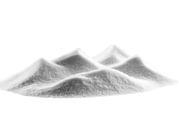 Pile of white snow isolated on a white background. PNG


