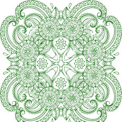 Beautiful flower art and mandala vector design