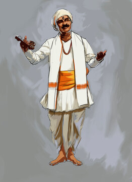 Sant Tukaram, was a Hindu, Marathi Saint of Varkari (Pilgrim) sampradaya" (religious movement) of Maharashtra in the 17th century. He was a bhakt of the god Vitthal, of Pandharpur, maharashtra, india.