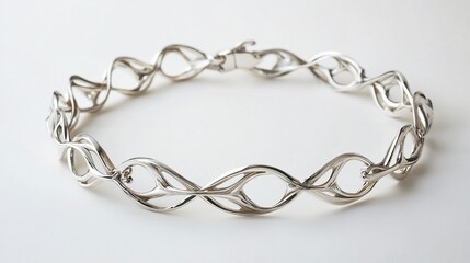 Elegant Silver Bracelet: A  Nature-Inspired Design