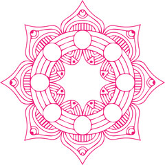 Beautiful flower art and mandala vector design