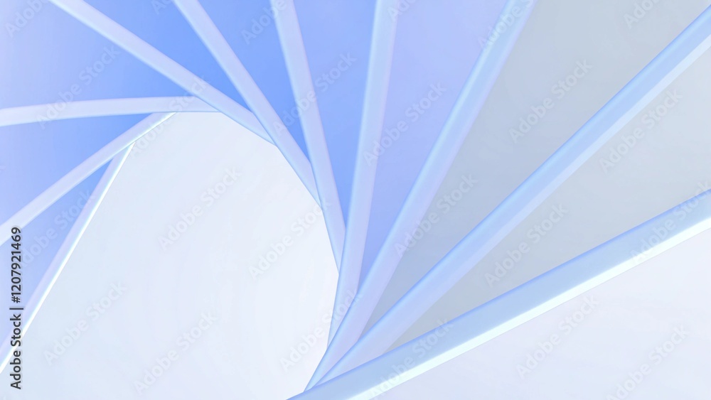 Poster abstract glass geometric composition, iridescent holographic crystal shapes with gradient texture in