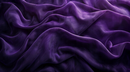 Fototapeta premium Deep purple velvet fabric with soft flowing folds
