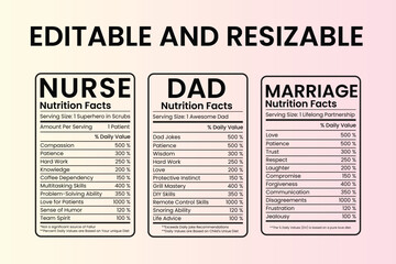 nutrition facts,nutrition calculator,Dad Nutrition facts, nurse nutrition facts

