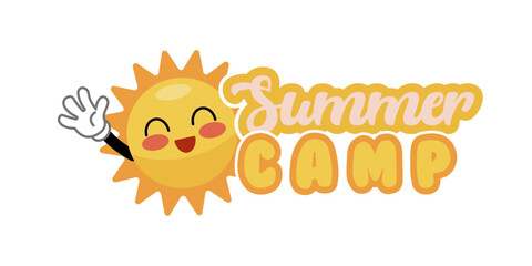 Summer camp editable logo
