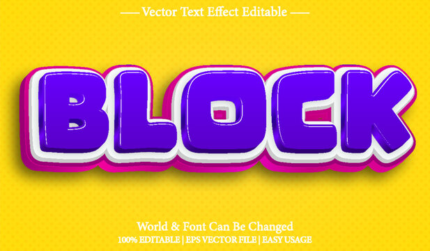 Block Vector Text Effect Editable Alphabet Green Cartoon Stone