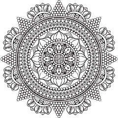 Beautiful flower art and mandala vector design